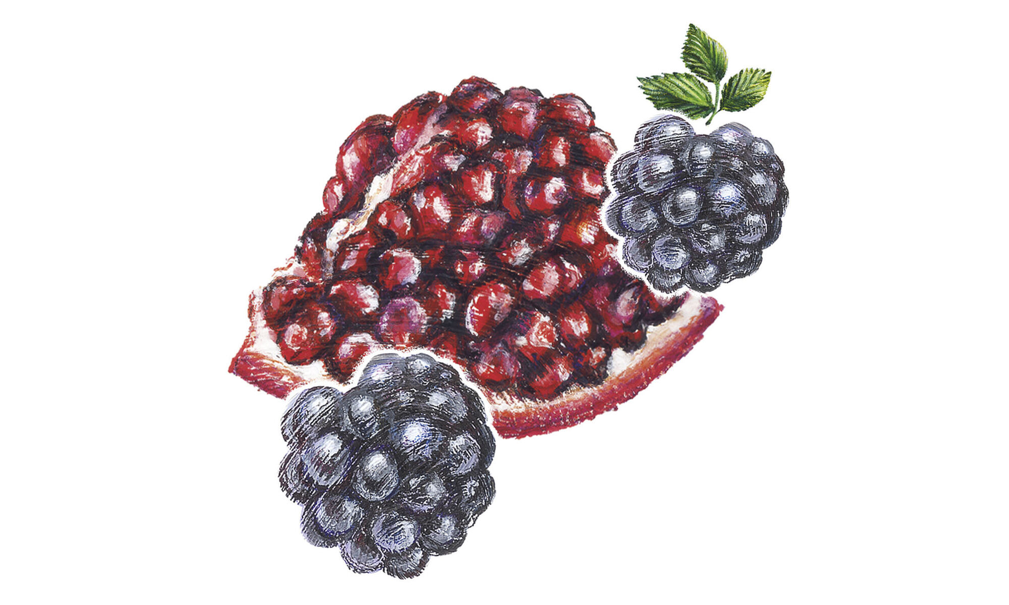 Mangiare a colori: melagrana e mora, belle e buone!