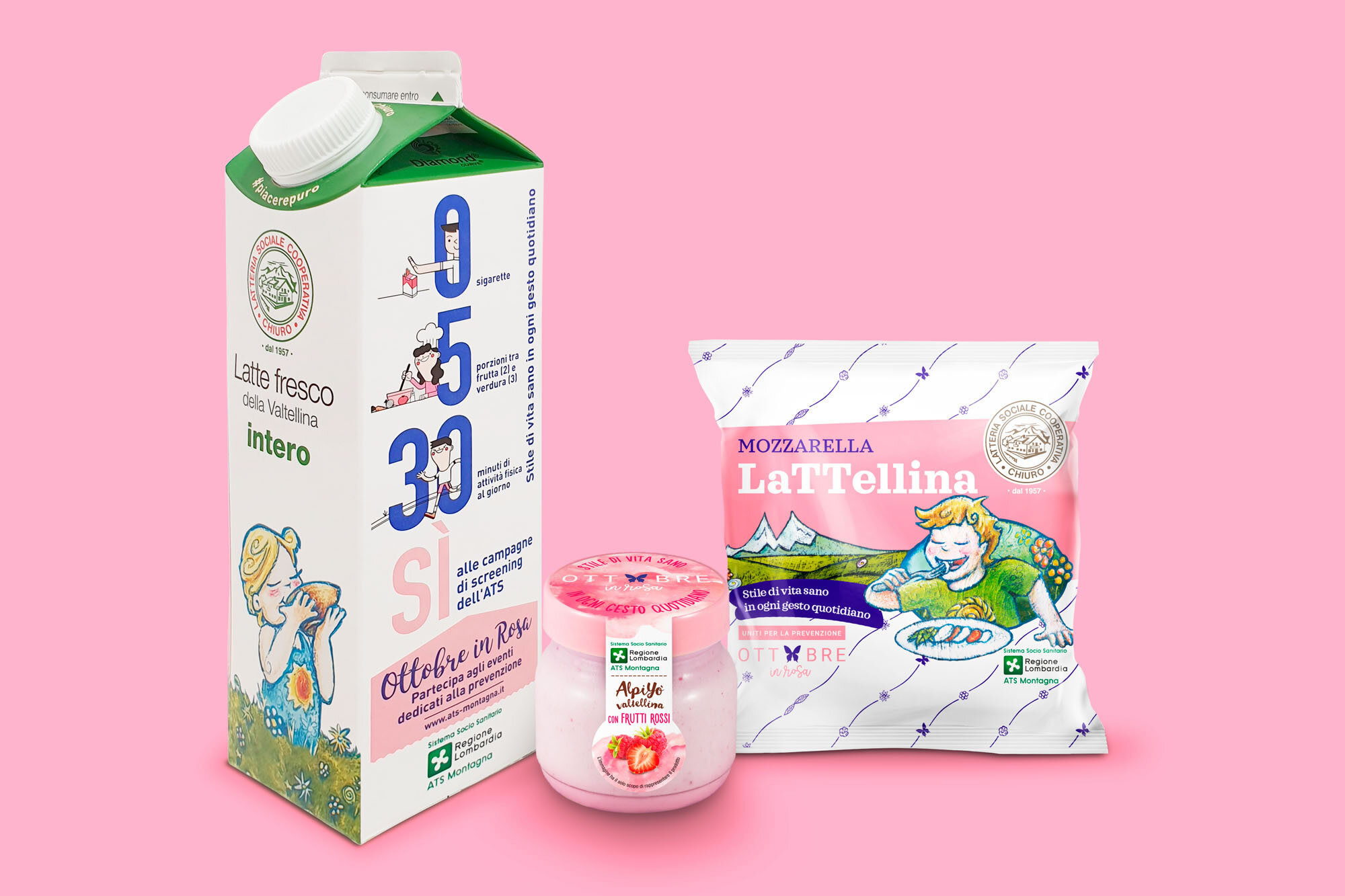 Ottobre in rosa, sempre più intenso in Latteria